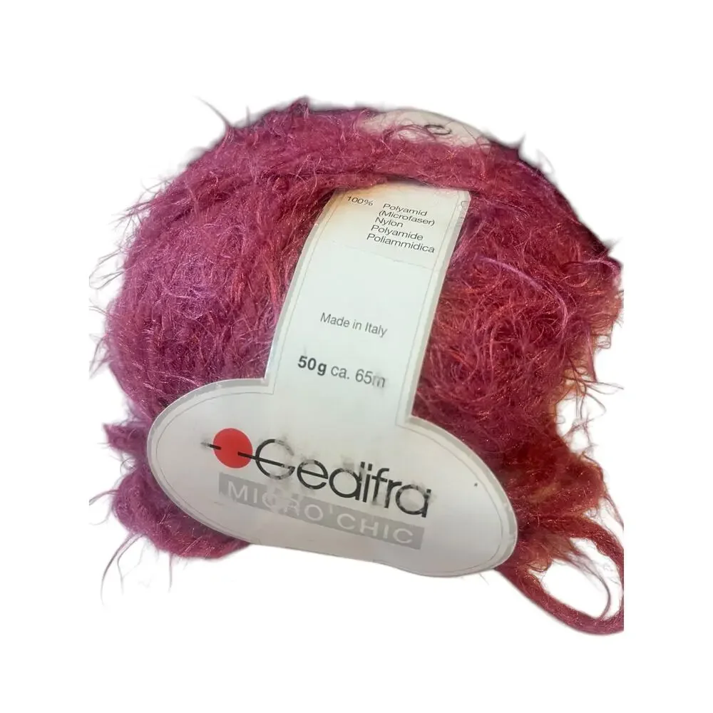 1 skein Gedifra MICRO CHIC Italian Nylon Yarn | 3346 Pink Berry - Picture 5 of 6
